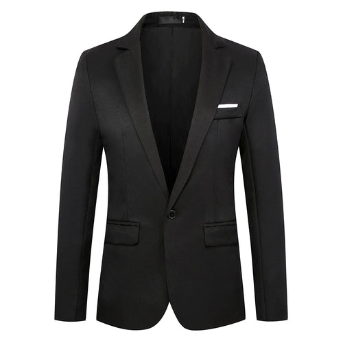 Herren nan tailliertes Satin-Sakko mit schmaler Silhouette, Notch-Revers und dekorativer Brustpaspel EB