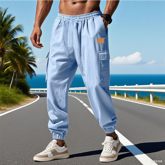 Herren Cargo-Hose mit elastischem Bund und praktischen Taschen EB