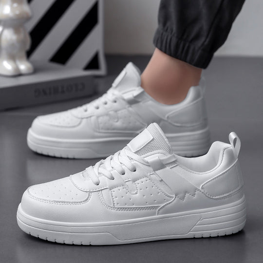 Unisex nan Plateausneaker aus Lederimitat mit atmungsaktivem Mesh-Zungenbereich und stoßdämpfender Profilsohle EB