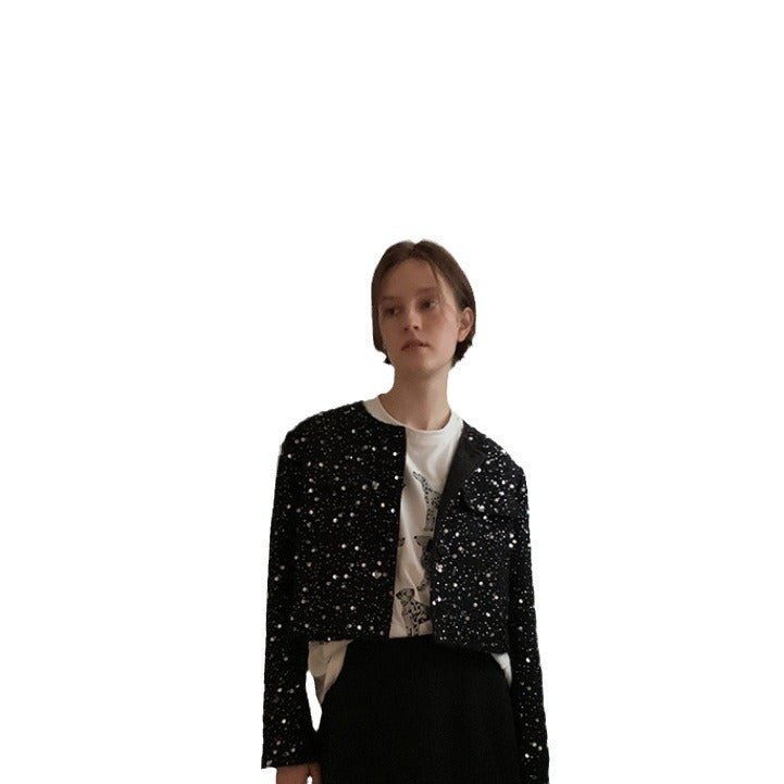Damen Glitzernde Strickjacke mit eleganten Akzenten EB