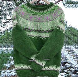 Damen nan Norwegerpullover aus Wollmix mit Rundhalsausschnitt und traditionellem Fair-Isle-Yoke EB