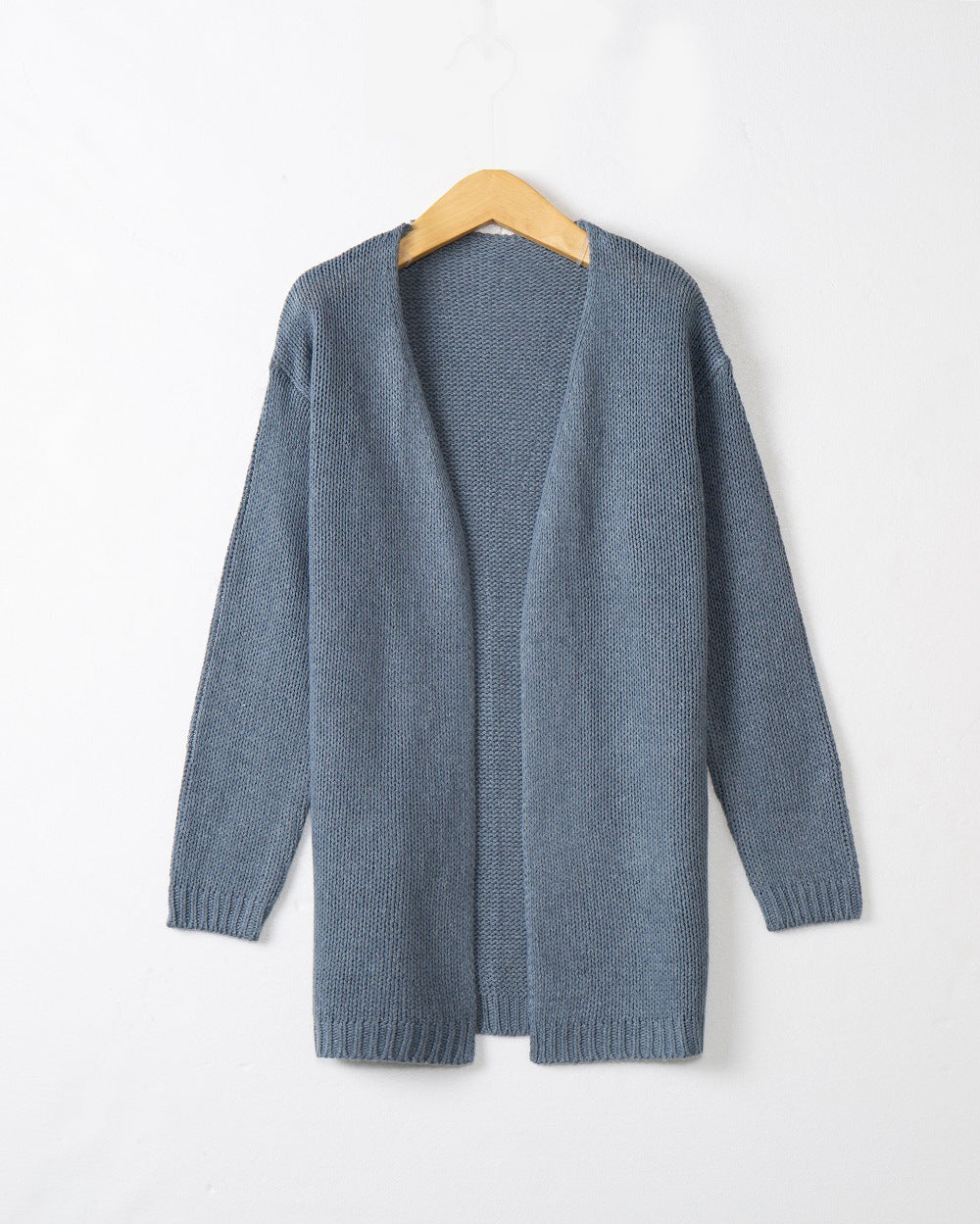 Damen Offene Strickjacke mit lässigem Schnitt und Taschen EB