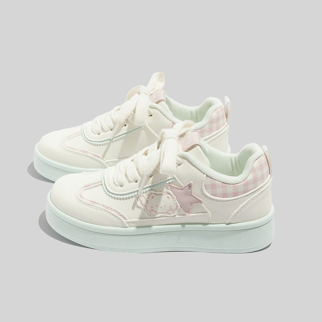 Damen Sneakers mit verspieltem Sternenmuster und weichem Innenfutter EB