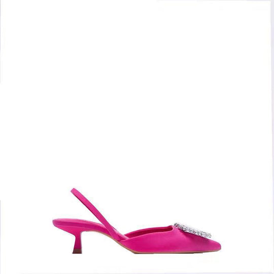 Damen Slingback-Pumps mit funkelndem Schmuckdetail EB