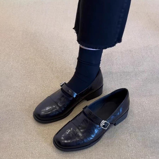 Damen Komfortable Slipper mit dekorativen Riemen und eleganter Schnalle EB