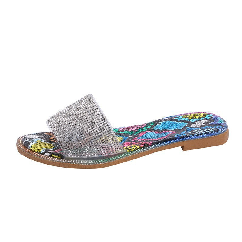 Damen Luxus Hausschuhe mit Strass-Details EB