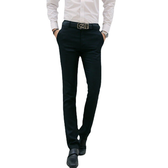 Herren nan moderne Slim-Chinohose mit leichtem Stretch, Bügelfalte und schmal zulaufendem Bein EB