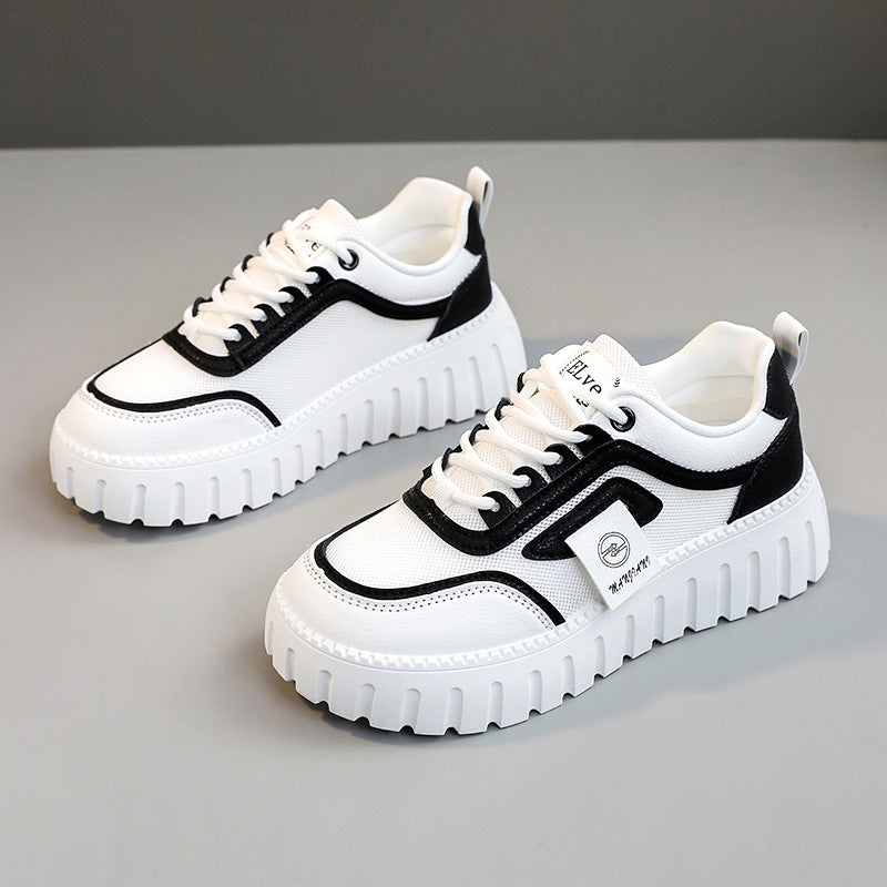 Damen Sportliche Chunky Sneakers mit rutschfester Profilsohle und atmungsaktivem Obermaterial EB