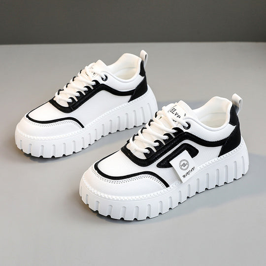 Damen Sportliche Chunky Sneakers mit rutschfester Profilsohle und atmungsaktivem Obermaterial EB