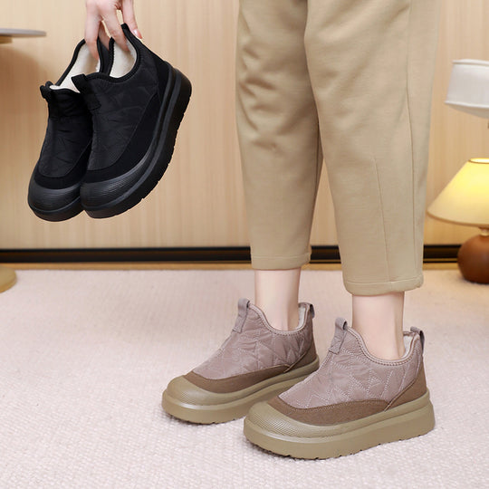 Damen Bequeme und wetterfeste Slip-On Boots mit weichem Innenfutter EB