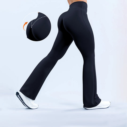Damen Hoch sitzende Yoga-Hosen mit Ellbogen-Design und Figur formender Passform EB