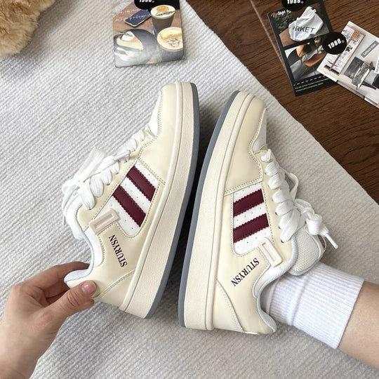 Damen Sportliche Lifestyle-Sneaker mit atmungsaktiver Mesh-Oberfläche und dämpfendem Sohlenprofil EB