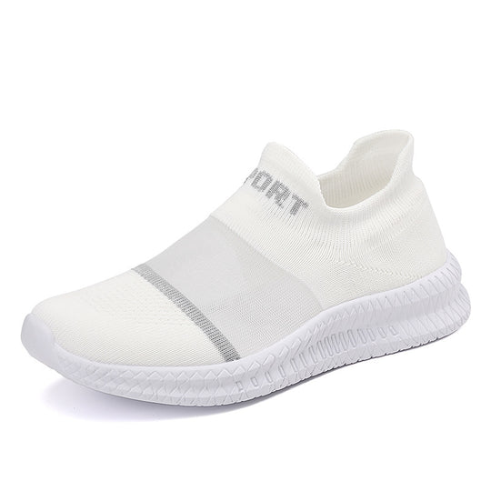 Damen Sportliche Slip-On Laufschuhe mit atmungsaktivem Gewebe und flexiblem Design EB