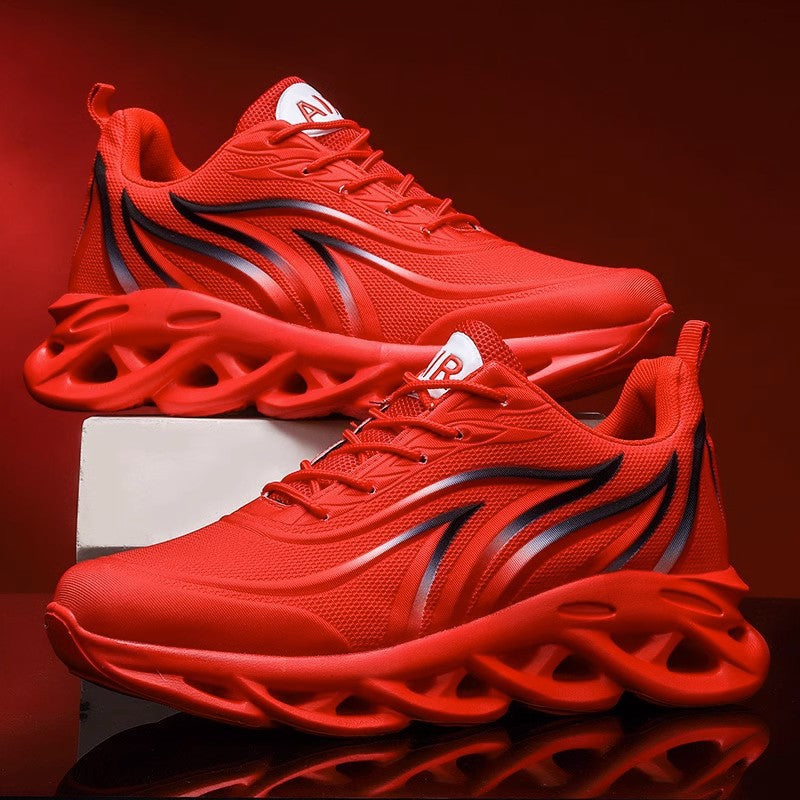 Herren futuristische Wellen-Sohlensneaker mit atmungsaktivem Strickoberteil EB