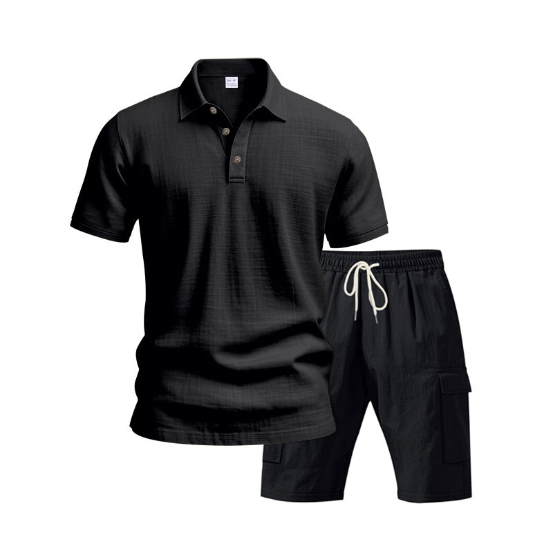 Herren Freizeit-Set mit atmungsaktivem Polo-Shirt und komfortablen Shorts EB