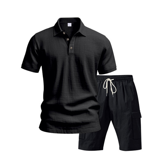 Herren Freizeit-Set mit atmungsaktivem Polo-Shirt und komfortablen Shorts EB