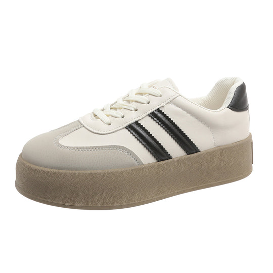 Damen Plattform Sneakers mit modischem Obermaterial und verstärkter Dämpfung EB