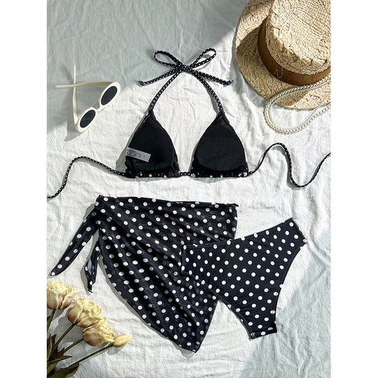 Damen Triangel-Bikini mit dekorativem Pareo EB