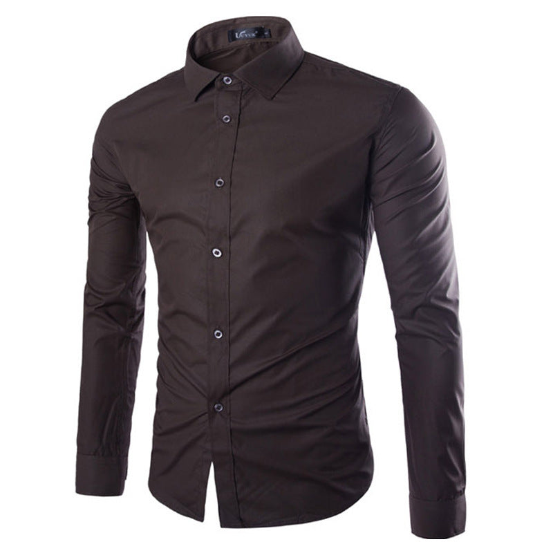 Herren elegante Langarmhemd EB
