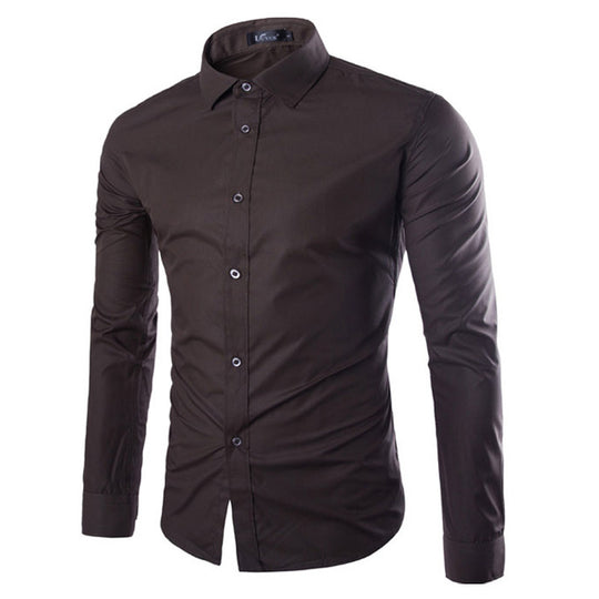Herren elegante Langarmhemd EB