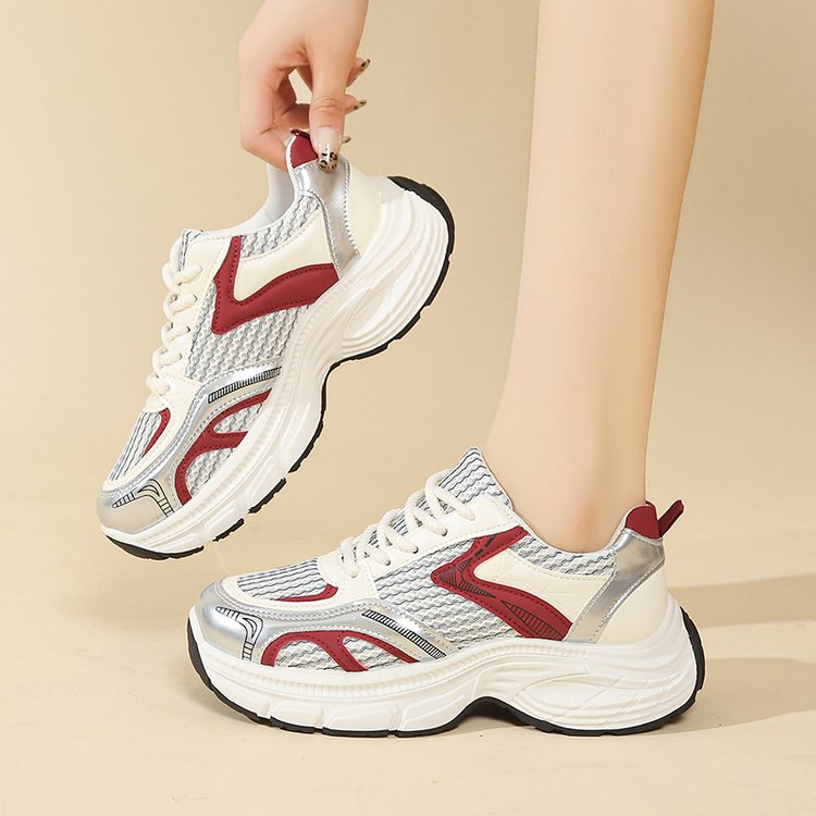 Damen sportliche Sneakers mit atmungsaktivem Netzdesign und elegantem Profil EB