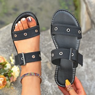 Damen Komfortable Riemchensandalen mit eleganten Schmuckdetails EB