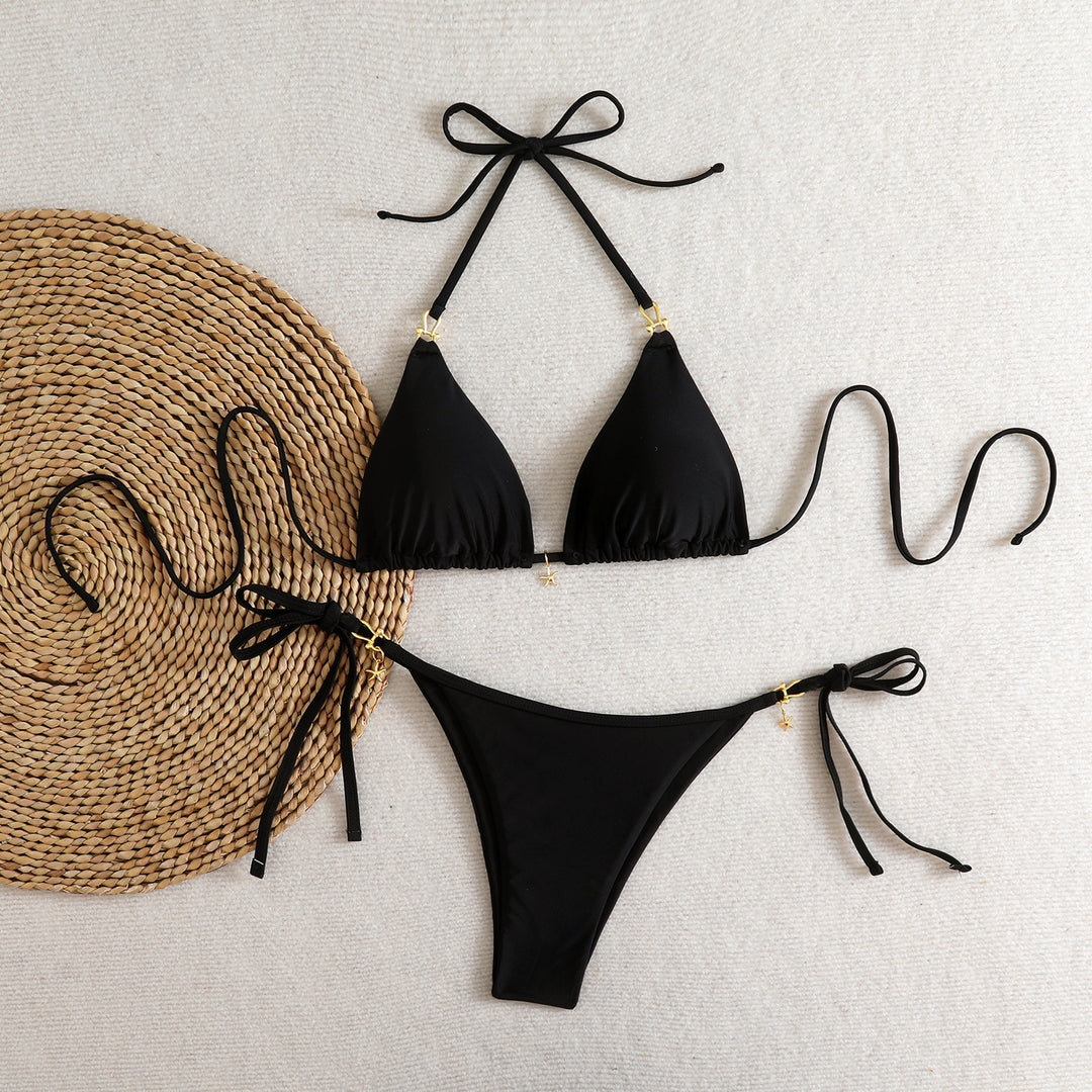 Damen Triangel-Bikini mit raffinierten Details EB