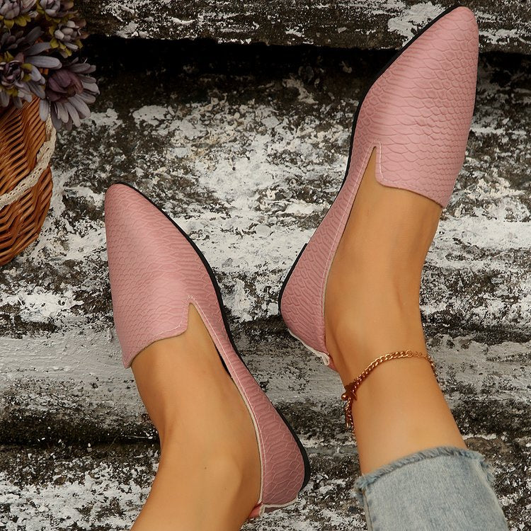 Damen elegante Slipper aus strukturiertem Material EB