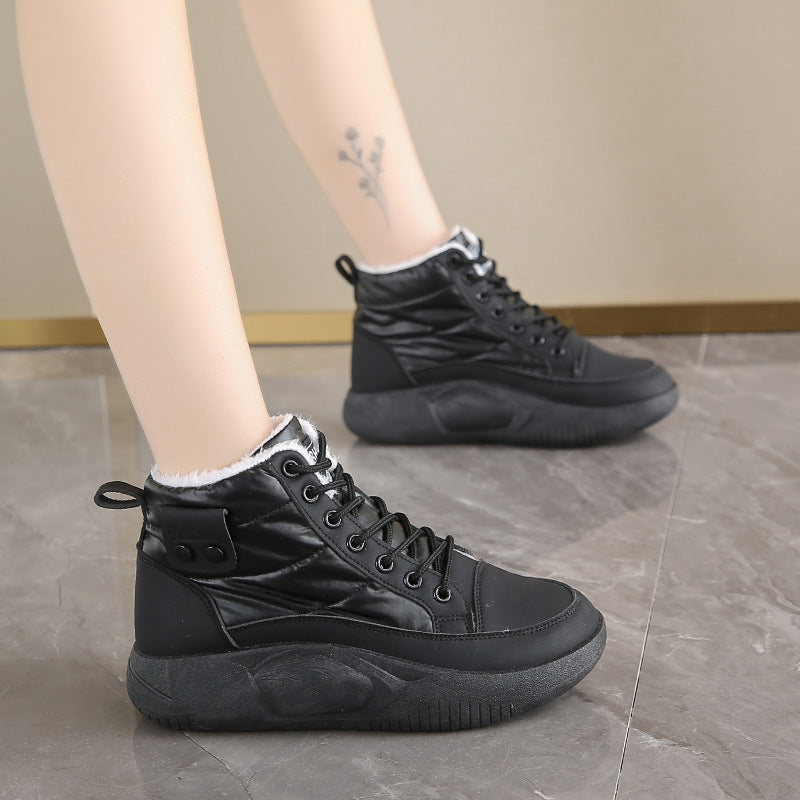 Damen Warmgefütterte High-Top Sneakers mit rutschfester Sohle EB