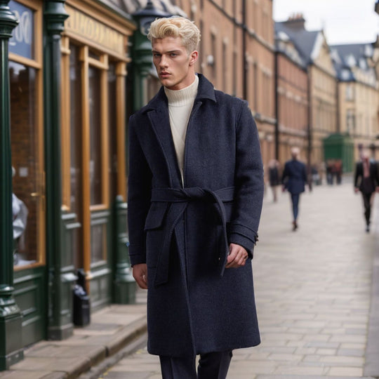 Herren eleganter und hochwertiger Wollmantel EB