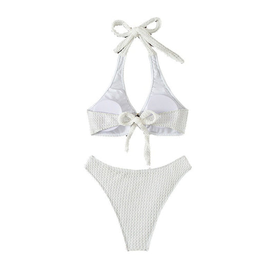 Damen Triangel-Bikini mit raffiniertem Ring-Detail und markantem Strukturdesign EB