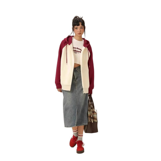 Damen Kapuzenjacke mit Farbblockdesign EB