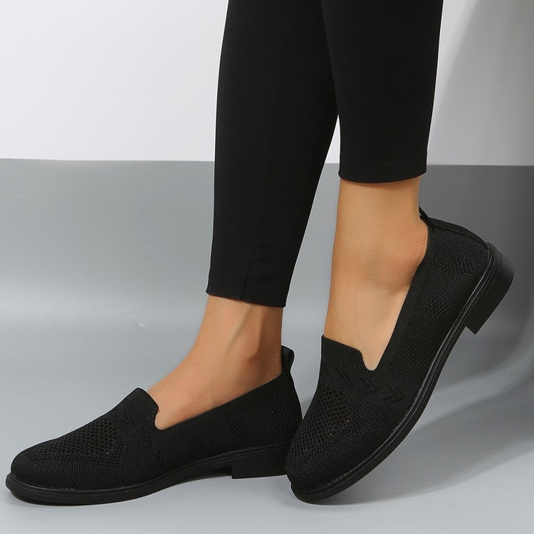 Damen luftige Slip-On Sneakers mit atmungsaktivem Netzmaterial EB