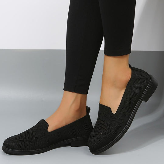 Damen luftige Slip-On Sneakers mit atmungsaktivem Netzmaterial EB