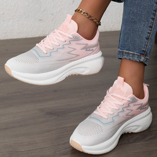 Damen Hochkomfortable Fitness-Laufschuhe mit atmungsaktiver Mesheinsatz EB