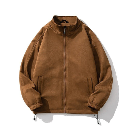 Damen sportliche Fleece-Jacke mit hohem Kragen und seitlichen Reißverschlusstaschen EB