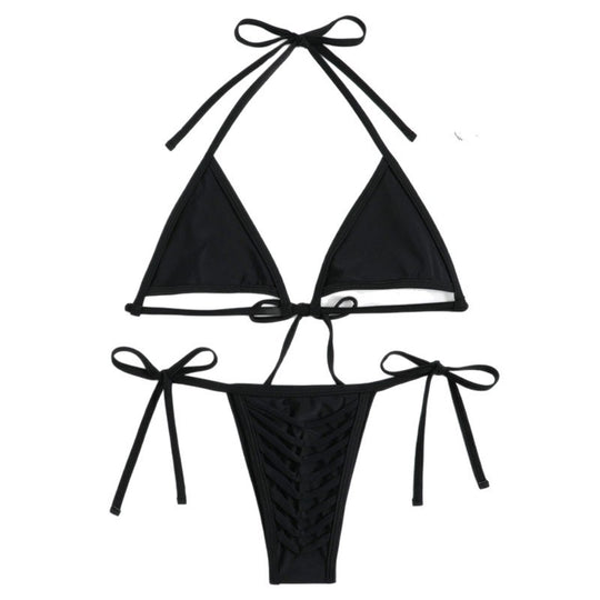 Damen Triangel-Bikini mit raffinierten Schnürdetails EB