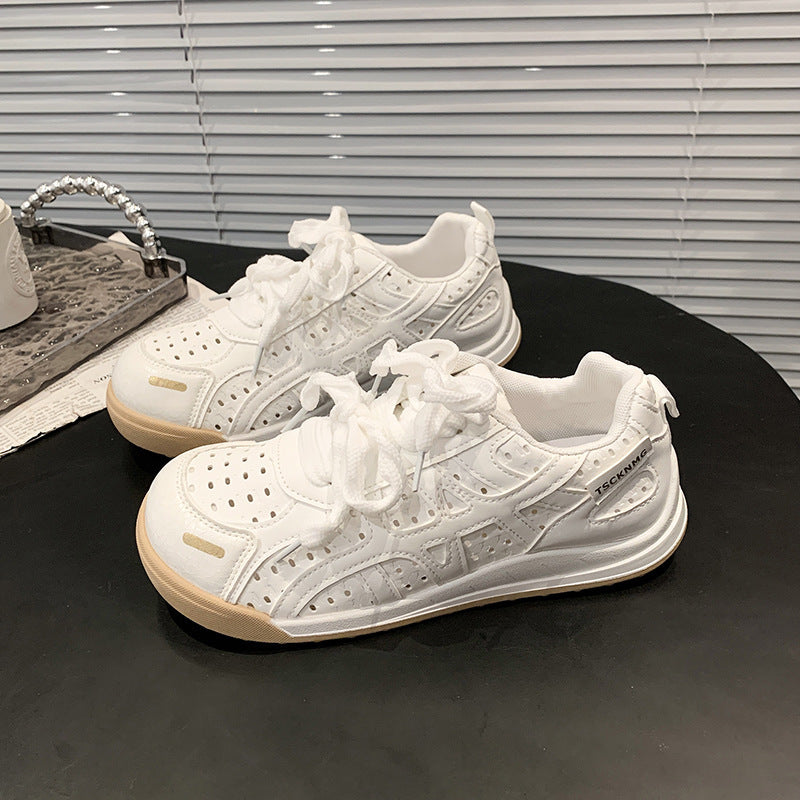 Damen Bequeme Freizeitsneaker mit atmungsaktiver Oberflächenstruktur und flexibler Sohle EB