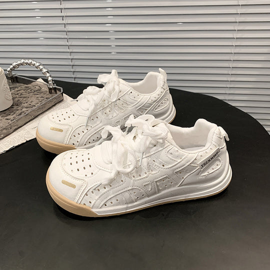 Damen Bequeme Freizeitsneaker mit atmungsaktiver Oberflächenstruktur und flexibler Sohle EB