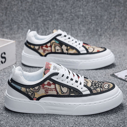 Damen Sneakers mit grafischem Muster und bequemer Sohle EB