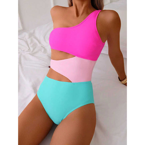 Damen Cut-Out Badeanzug mit asymmetrischem Design EB