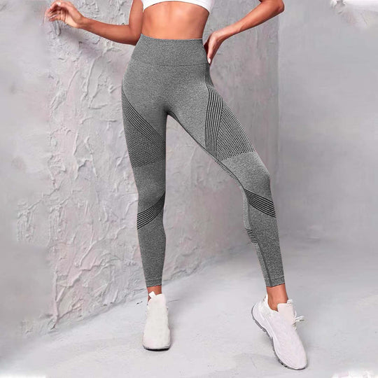 Damen Hochwertige Sportleggings mit atmungsaktiven Mesh-Einsätzen und nahtlosem Design EB