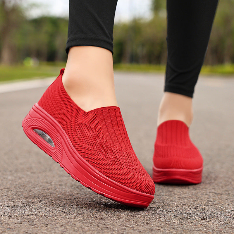 Damen Slip-On Sneakers mit atmungsaktivem Mesh und dämpfender Laufsohle EB