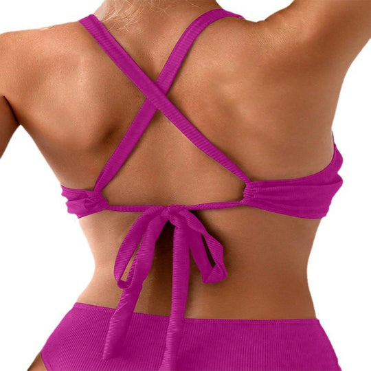 Damen Sport-Bikinioberteil mit eleganter Wickel-Optik EB