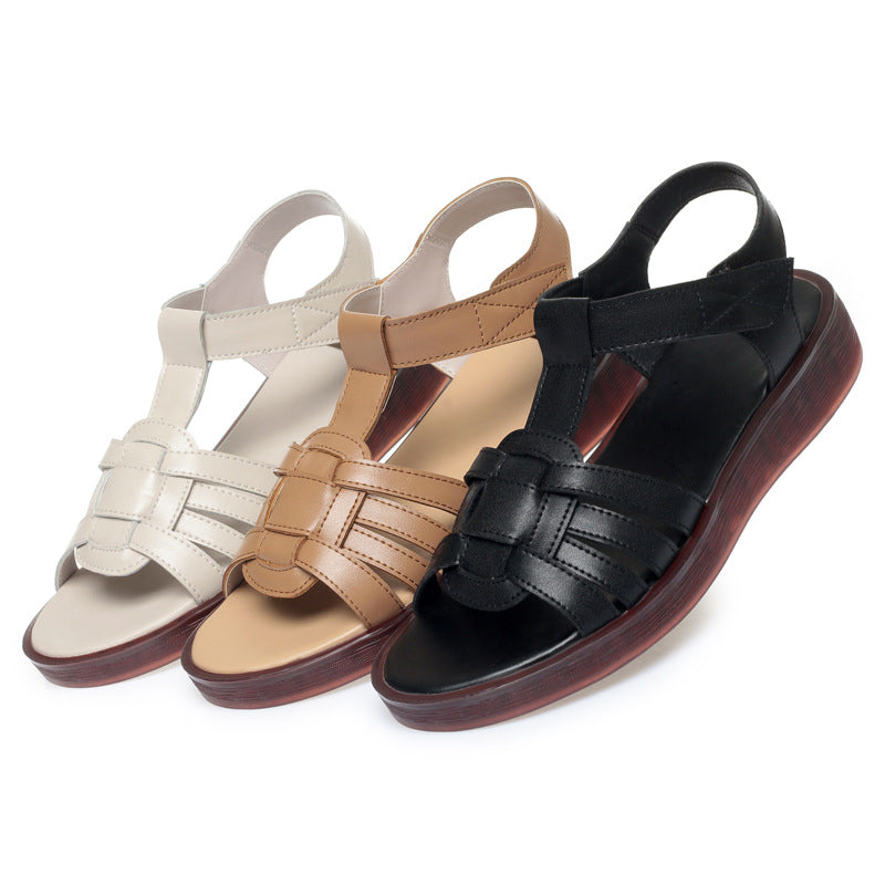 Damen Komfortable Riemchensandalen mit anatomisch geformtem Fußbett und rutschfester Sohle EB