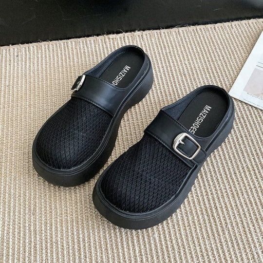 Damen Clogs mit trendigem Schnallen-Design EB