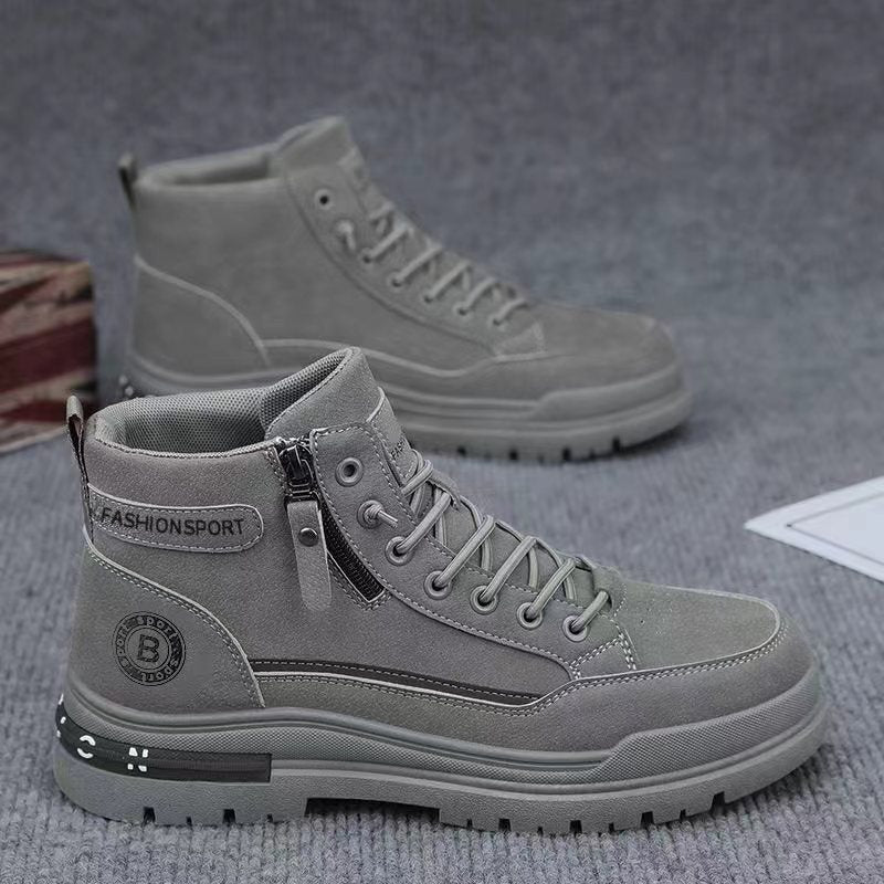 Damen Modische High-Top Stiefel mit robustem Sohlenprofil und praktischem Reißverschluss EB