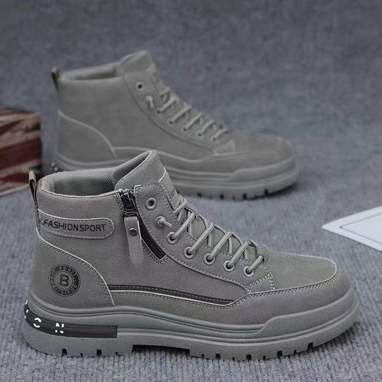Damen Modische High-Top Stiefel mit robustem Sohlenprofil und praktischem Reißverschluss EB