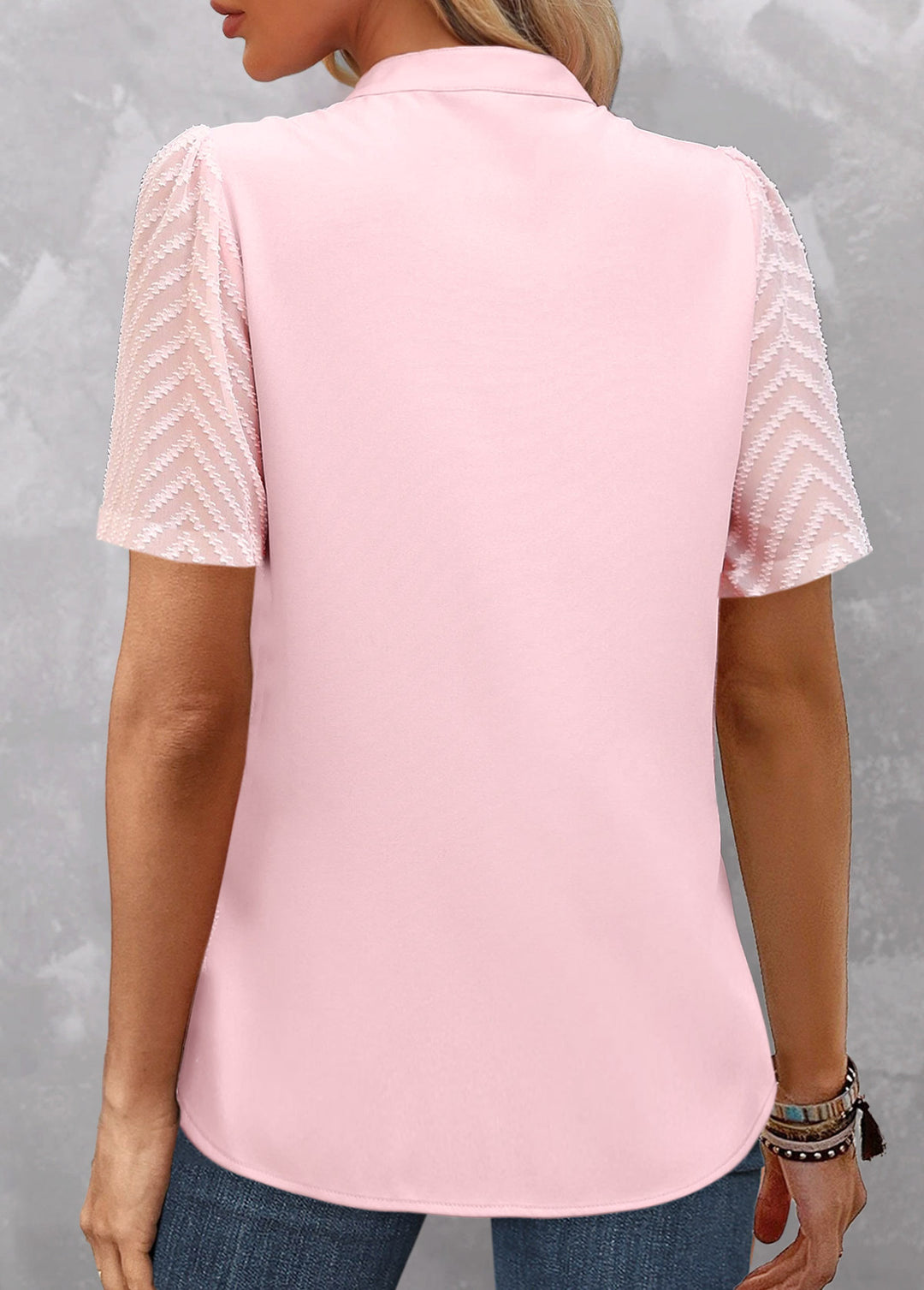 Damen Chic Bluse mit strukturierter Spitze EB