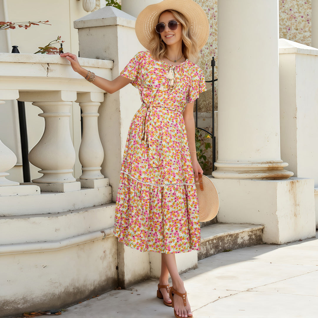 Damen Freizeitkleid mit floralen Mustern EB